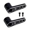 2PCS TGCWENG CNC Aluminum Alloy 25T Servo Horn 25 Teeth Steering Arm Horn Suitable with Losi Tamiya HPI HSP Redcat Axila SCX10 90046 TRX4 Etc 1/10 RC Crawler car (Black) view 2