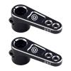 2PCS TGCWENG CNC Aluminum Alloy 25T Servo Horn 25 Teeth Steering Arm Horn Suitable with Losi Tamiya HPI HSP Redcat Axila SCX10 90046 TRX4 Etc 1/10 RC Crawler car (Black) view 4