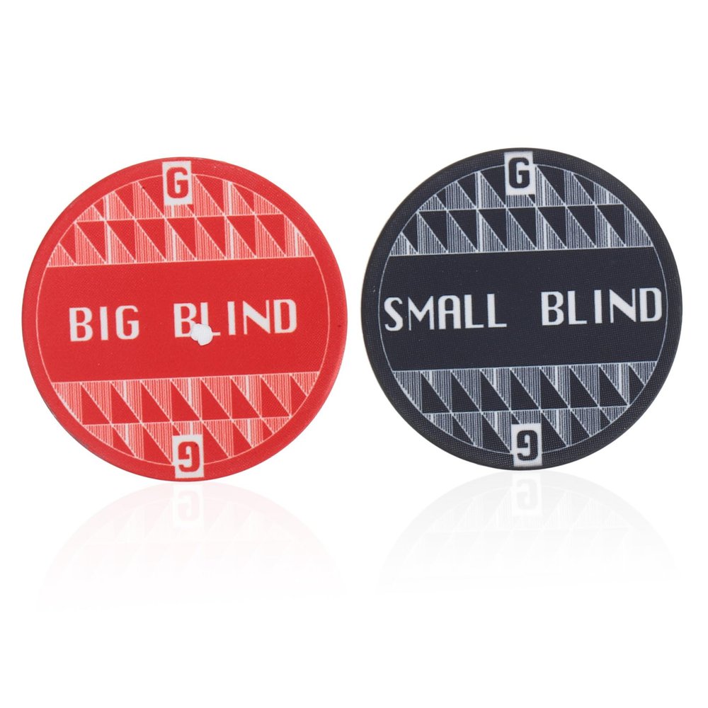 ERINGOGO 2Pcs Ceramic Poker Dealer Button Blind Markers Novelty Poker Chips for Card Games for Tournaments and Serious Players