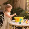 GNAYUIJ Kids Gardening Tools Set 9 pcs Wheelbarrow Set for Toddler with DIY Flowerpot,Watering Can,Shovel,Rake,Beach,Garden,Outdoor Backyard Farm Digging Play Set Toys,3-8 Year Old Boy Girl Gift view 3