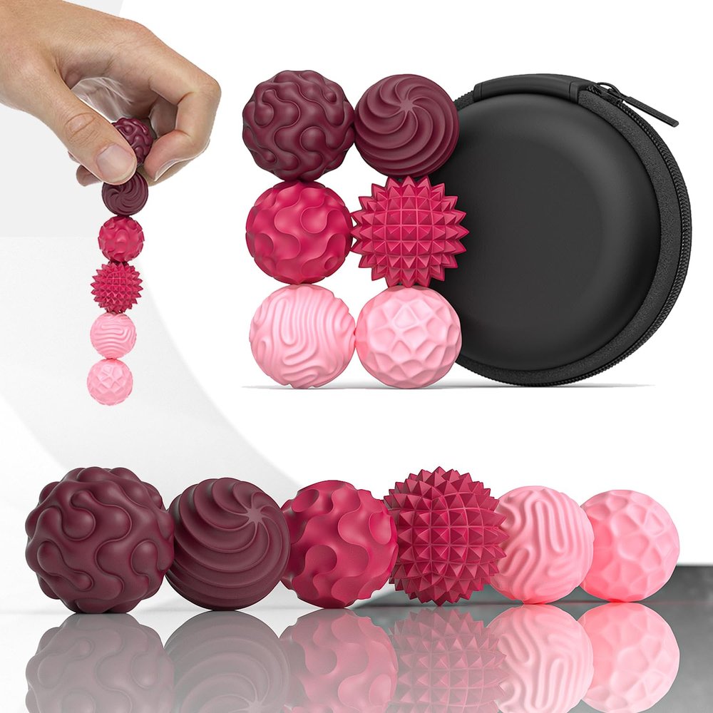 FZChenrry Magnetic Fidget Balls Toys, Silicone Sensory Stress Relief Toy for Adults,Teens with Autism, Anxiety, ADHD, Fidget Magnets & Magnetic Toy Fun Gift