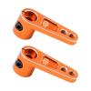 2PCS TGCWENG CNC Aluminum Alloy 25T Servo Horn 25 Teeth Steering Arm Horn Suitable with Losi Tamiya HPI HSP Redcat Axila SCX10 90046 TRX4 Etc 1/10 RC Crawler car (Brown) view 1