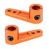 2PCS TGCWENG CNC Aluminum Alloy 25T Servo Horn 25 Teeth Steering Arm Horn Suitable with Losi Tamiya HPI HSP Redcat Axila SCX10 90046 TRX4 Etc 1/10 RC Crawler car (Brown) view 4