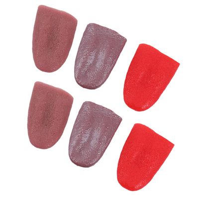 Abaodam 6pcs Artificial Tongue Props Lifelike Fake Tongue for Pranks Material for Halloween and April Fool for Mouth Use Random Color