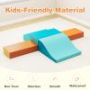 Olakids Toddler Climbing Toys Indoor, 10 Pieces Baby Foam Blocks Soft Play Set with PU Leather, Kids Climb Crawling Activity Gym Playground for 1+ Years (Brown) view 4