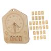 Abaodam 1 Set Wooden Clock Learning Clock Cognition Plaything for Preschoolers Shape Recognition and Telling Skills Development Safe Material view 1