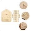 Abaodam 1 Set Wooden Clock Learning Clock Cognition Plaything for Preschoolers Shape Recognition and Telling Skills Development Safe Material view 2
