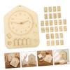 Abaodam 1 Set Wooden Clock Learning Clock Cognition Plaything for Preschoolers Shape Recognition and Telling Skills Development Safe Material view 4