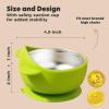 Stainless Steel Baby Bowls with Suction, 2-in-1 Toddler Feeding Set SUS304 Non-Toxic | Unbreakable & Anti-Scald | Super Strong Suction Base | Dishwasher Safe | Perfect Baby Gift - 4Pack Cu.Ft. view 3