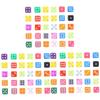 BESPORTBLE 1set Translucent Resin Game Dice Mixed Color Dices for Board Games Party Accessories and Math Teaching Lightweight Dice 30pcs
