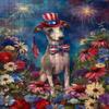 1000 Piece Puzzle for Adults Patriotic Italian Greyhound with Fireworks and Wildflowers A Challenging and Joyful Jigsaw Game for Dog Lovers Fun Wall Art and Family Night Gift Idea view 1