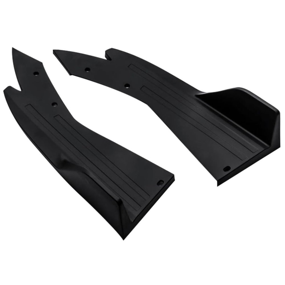 AKOOSY 2pcs 48CM Carbon Fiber Car Rear Bumper Lip Splitter Protector Universal Fit for Vehicles Anti-Scratch Design Stylish Exterior Accessories