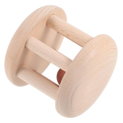 Yardwe 1Pc Wooden Rattle Rolling for Lightweight Educational with Smooth Edges for Showers Holidays and Birthdays Random Style