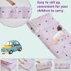 Toddler Nap Mat with Pillow and Blanket,Purple Heart Slumber Bags for Girls,Ultra Soft Kids Sleeping Bags with Roll Up Design,Perfect for Preschool,Daycare,Kindergarten-Purple view 3