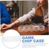 Vaguelly Transparent Poker Chip Storage Box with Compartment Design Game Cards Holder for Organizing Poker Chips Cards and Dice view 3