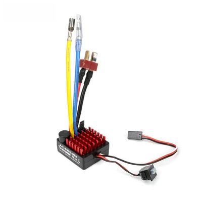 60A Brushed 2-3s ESC T-Plug ESC Electronic Speed Controller Waterproof for 1/10 RC Car RC Boat for use with 540/550 Motors