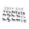 Abaodam 28 Pcs Warrior Soldiers Figures Playset with Soldiers Cavalrymen and Horses Mini Model for Present for Collectors and Educational Play view 1