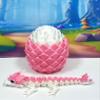 3D Printed Baby Dragon with Egg, 6" White and Pink Rose Baby Dragon, Articulated Fidget ADHD Autism Toy BD007WP-ROS-PWE view 1