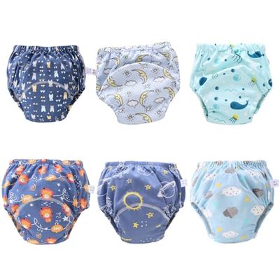 Training Pants for Boys Girls, Absorbent Potty Training Underwear, Toddlers Waterproof Underwear (6pcsJ,M)