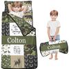 Personalized Woodland Deer Nap Mat Set with Name, Bear Sleeping Bags for Boys, Customized Camouflage Toddler Bed Mattress for Kids, Slumber Bags for Preschool, Daycare or Kindergarten, Sleep Sack view 1
