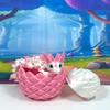 3D Printed Baby Dragon with Egg, 6" White and Pink Easter Baby Dragon, Articulated Fidget ADHD Autism Toy BD007WP-EAS-PWE view 3