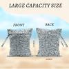 2Pcs Plant Wet Bags 12x10 Inch, Leaves Waterproof Travel Laundry Bags, Washable Reusable Wet Dry Bag for Swimsuit Pool Beach Diapers Dirty Yoga Gym Clothes, Plant Gifts for Women Friend Travelers view 2