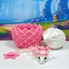 3D Printed Baby Dragon with Egg, 6" White and Pink Easter, Gemstone, Rose, Sushi, Woodland Baby Dragon, Fidget ADHD Autism Toy BD007WP-PWE (Cherry Blossom Dragon) view 4