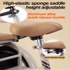 3 Wheels Bicycle,Rickshaw Tricycle with Pedals,Tandem Trike with Back seat,seat with Belt and armrest,Front and Rear Wheel Brakes,Outdoor Cruiser Bike,Pneumatic tire Spoke Wheels view 4
