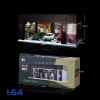 1/64 Scale Die-cast Car Display Case for Hot Wheels, with LED Lights and Voice Control, Model Car Display Eectric Garage Diorama Parking Lot for 1:64 Mini Toy Cars Display and Storage (Orange) view 3
