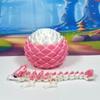 3D Printed Baby Dragon with Egg, 6" White and Pink Woodland Baby Dragon, Articulated Fidget ADHD Autism Toy BD007WP-WOO-PWE view 2
