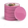 200-1000 Custom Poker Chips, 15 Colors Custom Plastic Tokens Personalized Logo/Text/Photo, Double Sided Print on a Chip, with Storage Box, Good for Drink Token, Bar, Business Card (Pink) view 1