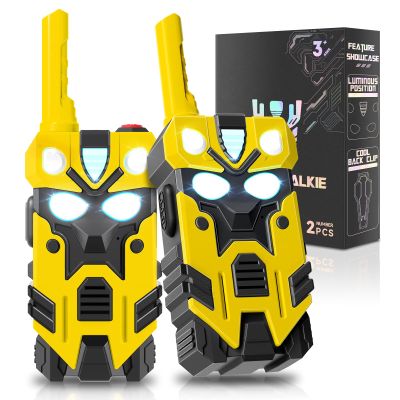 Hornet Transform Toys Walkie Talkies for Kids 2 Pack Robot - 2500FT Range with Cool Light Effects, Birthday Gifts for Boys Girls Ages 3-12, Outdoor Camping Gear, Toddler Toys for Indoor Outside Play