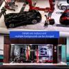 1/64 Scale Die-cast Car Display Case for Hot Wheels, with LED Lights and Voice Control, Model Car Display Eectric Garage Diorama Parking Lot for 1:64 Mini Toy Cars Display and Storage (Black) view 4