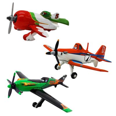 3 Pack Planes Metal Diecast Airplane Toy, Including No. 7 Dusty, No. 5 Chupacabra, No. 13 Ripslinger (3 Pack Planes Set A)