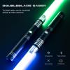 DAMIENSABER 2 Pack 4 Sound Fonts Light Saber, Heavy Dueling RGB Baselit Light Sabers 12 Colors Changing, Volume Adjustable Metal Hilt Light Saber, Black- Not APP Version view 2