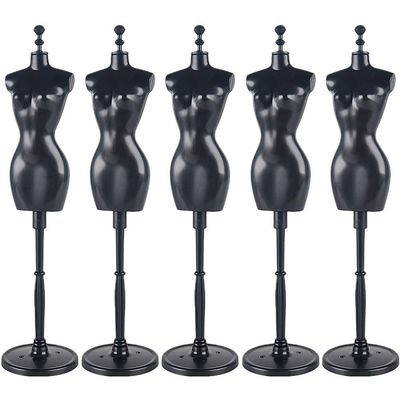 hzzsbu 5 Pcs Doll Dress Form Clothes Gown Display Mini Mannequin Model Stand for Doll Display Holder Toy Stand Display Support