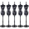 hzzsbu 5 Pcs Doll Dress Form Clothes Gown Display Mini Mannequin Model Stand for Doll Display Holder Toy Stand Display Support view 1