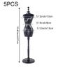 hzzsbu 5 Pcs Doll Dress Form Clothes Gown Display Mini Mannequin Model Stand for Doll Display Holder Toy Stand Display Support view 4