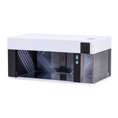 1/64 Scale Die-cast Car Display Case for Hot Wheels, with LED Lights and Voice Control, Model Car Display Eectric Garage Diorama Parking Lot for 1:64 Mini Toy Cars Display and Storage (White)
