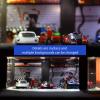 1/64 Scale Die-cast Car Display Case for Hot Wheels, with LED Lights and Voice Control, Model Car Display Eectric Garage Diorama Parking Lot for 1:64 Mini Toy Cars Display and Storage (White) view 4
