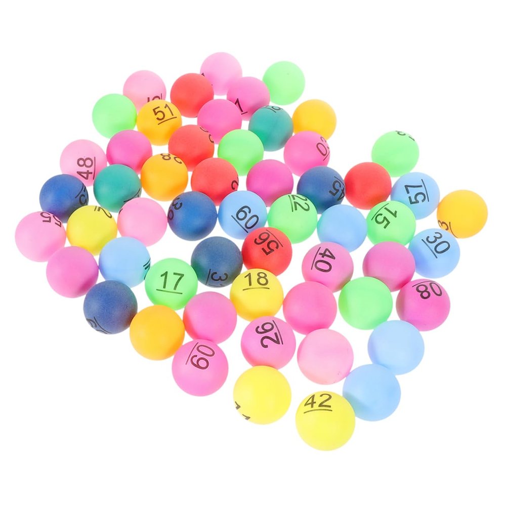 Abaodam 90pcs Colorful Number Balls for Raffles and Bingo Games Easy Operation Draw Balls for Parties Events and Carnival Activities Engaging Board Game Accessories