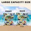 2Pcs Cat Wet Bags 12x10 Inch, Colorful Flowers Waterproof Travel Laundry Bags, Floral Reusable Wet Dry Bag for Swimsuit Pool Beach Diapers Dirty Yoga Gym Clothes, Cat Gifts for Women Friend Travelers view 2
