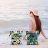 2Pcs Cat Wet Bags 12x10 Inch, Colorful Flowers Waterproof Travel Laundry Bags, Floral Reusable Wet Dry Bag for Swimsuit Pool Beach Diapers Dirty Yoga Gym Clothes, Cat Gifts for Women Friend Travelers view 4