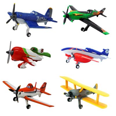 6 Pack Movie Planes Metal Diecast Airplane Toy Set, Including No. 7 Dusty, No. 7 Skipper, No. 5 Chupacabra, No. 13 Ripslinger, No. 11 Bulldog and Leadbottom (6 Pack Planes Set B)