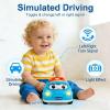 DELUTIQUE Toys for 1 + Year Old Boy,Toddler Racing Car Steering Wheel Toy with Sound & Light,Car Toys for Toddlers 1-3,Gift for 1 2 3 Years Old Boys Girls (Blue) view 2