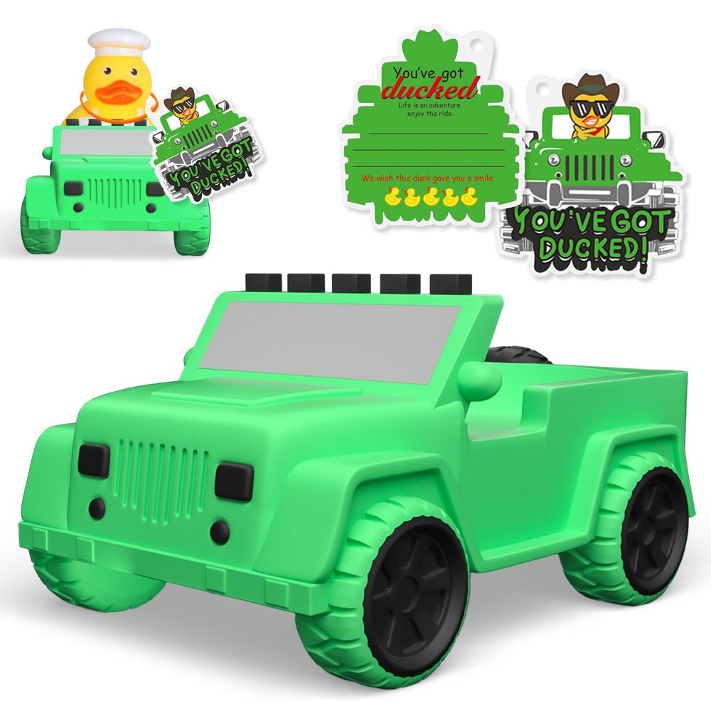 AOT Green Car Rubber Ducks Most 2 in Rubber Ducks,Car Dashboard Decorations Accessory Party Favor