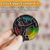 Huease Color Fidget Wheel Keychain, 20 Hues Color Fidget Enamel with Interactive Wheel, Stress & Anxiety Relief Key Ring,Cute Enamel Wheel Gifts for Artists,Women,Men (Keychain 1pc) view 2