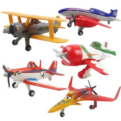 5 Pack Movie Planes Metal Diecast Airplane Toy Set, Including No. 7 Dusty, Leadbottom, Ishani, No. 5 Chupacabra, No. 11 Bulldog (5 Pack Planes Set D)