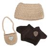 15cm/17cm Doll Clothes Set - Outfit for 6.7-Inch Dolls, Cute Accessories (No Doll), Premium Hat and Clothes (Brown) view 1