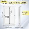 180 PT Magnetic Card Holder, 36ct One Magnetic Touch Card Holders for Trading Cards, U-V Thick Protection Sleeves Hard Plastic 180pt Cards Case for Baseball Football Basketball Sports Game view 2